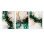 Set of 3Pcs Chic Abstract Green Golden Marble Print Wall Art Fine Art Canvas Prints Pictures For Living Room Dining Room Light Luxury Art For Modern Apartment 2025 01