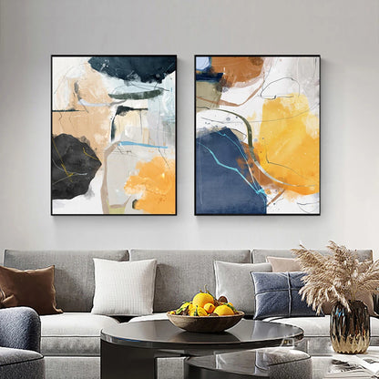 Set of 3Pcs Colorful Abstract Wall Art Fine Art Canvas Prints Pictures For Modern Apartment Living Room Dining Room Bedroom Art For Contemporary Interiors