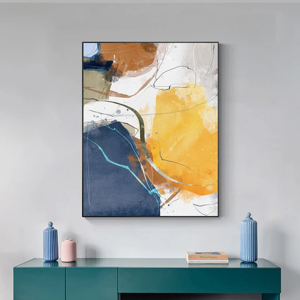 Set of 3Pcs Colorful Abstract Wall Art Fine Art Canvas Prints Pictures For Modern Apartment Living Room Dining Room Bedroom Art For Contemporary Interiors