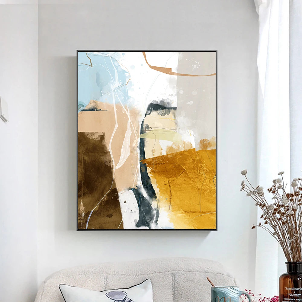 Set of 3Pcs Colorful Abstract Wall Art Fine Art Canvas Prints Pictures For Modern Apartment Living Room Dining Room Bedroom Art For Contemporary Interiors