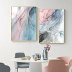 Set of 3Pcs Gray Blue Pink Liquid Marble Print Wall Art Fine Art Canvas Prints Chic Pictures For Bedroom Living Room Salon Art Decor 2025
