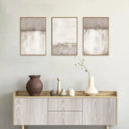 Set of 3Pcs Minimalist Abstract Taupe Beige Wall Art Fine Art Canvas Prints Pictures For Modern Apartment Living Room Bedroom Art For Contemporary Interiors 2025