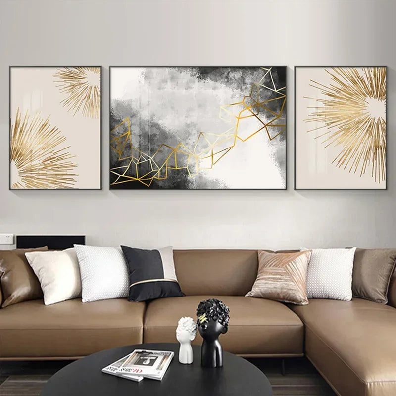 Set of 3Pcs Modern Abstract Triptych Wall Art Fine Art Canvas Prints Nordic Pictures For Living Room Art For Above The Sofa