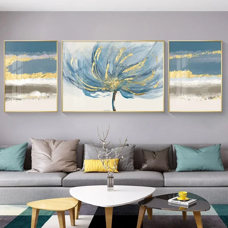Set of 3Pcs Modern Abstract Triptych Wall Art Fine Art Canvas Prints Nordic Pictures For Living Room Art For Above The Sofa
