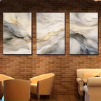 Set of 3Pcs Modern Flowing Sandscape Minimalist Abstract Wall Art Fine Art Canvas Prints Pictures For Modern Apartment Living Room Bedroom Art Decor