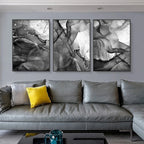 Set of 3Pcs Modern Gray Black and White Marble Canvas Painting Wall Art Print Abstract Posters And Prints Nordic Wall Pictures Bedroom Decor