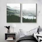 Set of 3Pcs Mountain Lake Wilderness Wall Art Fine Art Cnavas Prints Natural Landscape Pictures Of Calm For Living Room Dining Room Home Office Decor 2025