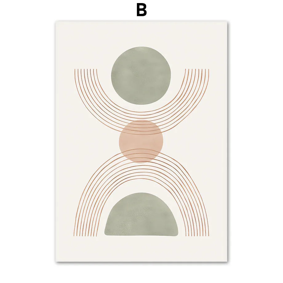 Abstract design with geometric shapes on a white background