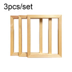 Set of 3Pcs Simple Wooden Frames For 15x20 20x25 21x30 30x40cm Canvas Prints, Ready Made Solid Wood Frames For Smaller Sized Prints