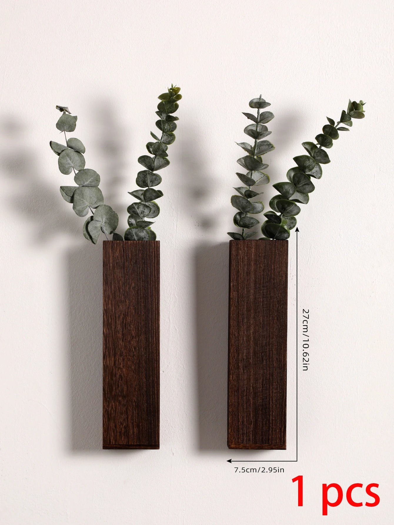 49694804672791Set of 3 Nordic Wooden Vase Wall Planters - Natural Grain Finish, Minimalist Scandinavian Design, Perfect for Long-Stemmed Flowers and Home Decor, Versatile and Elegant Decorative Pieces