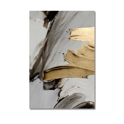 Set of 3 Pcs Thick Brush Grey Golden Abstract Wall Art Fine Art Canvas Prints Pictures For Living Dining Room Modern Art For Contemporary Interiors 2025
