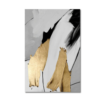 Set of 3 Pcs Thick Brush Grey Golden Abstract Wall Art Fine Art Canvas Prints Pictures For Living Dining Room Modern Art For Contemporary Interiors 2025
