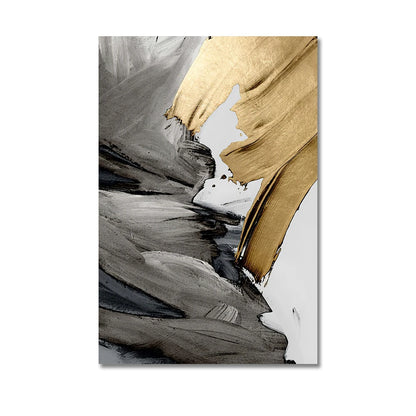 Set of 3 Pcs Thick Brush Grey Golden Abstract Wall Art Fine Art Canvas Prints Pictures For Living Dining Room Modern Art For Contemporary Interiors 2025