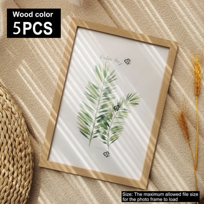 Set of 5Pcs Wooden Frames For Canvas Prints Photos Wall Art Frames 10x15cm 15x20cm 5x7inch A4 21x30cm 20x25cm Nordic Picture Frames