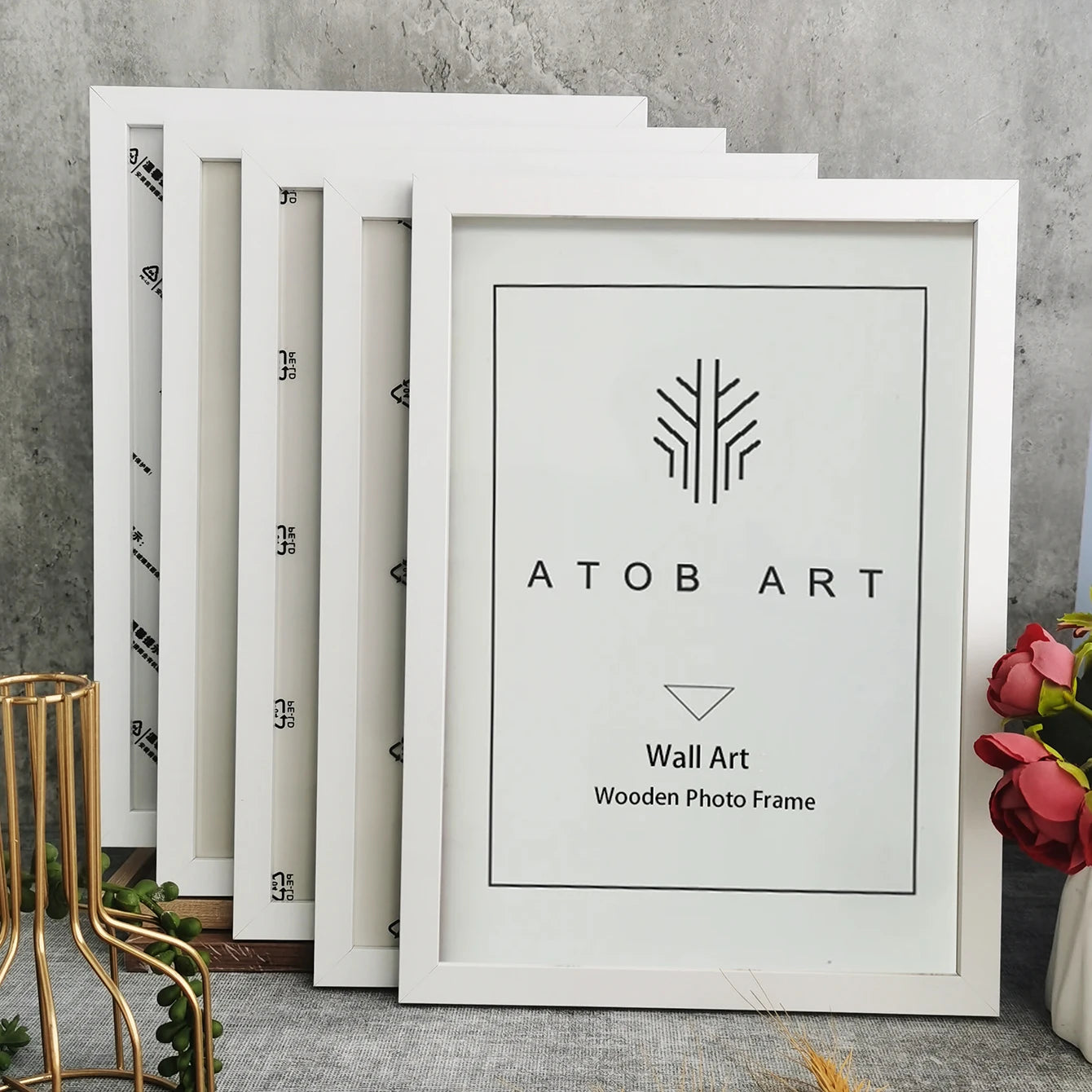 Set of 5Pcs Wooden Frames For Canvas Prints Photos Wall Art Frames 10x15cm 15x20cm 5x7inch A4 21x30cm 20x25cm Nordic Picture Frames