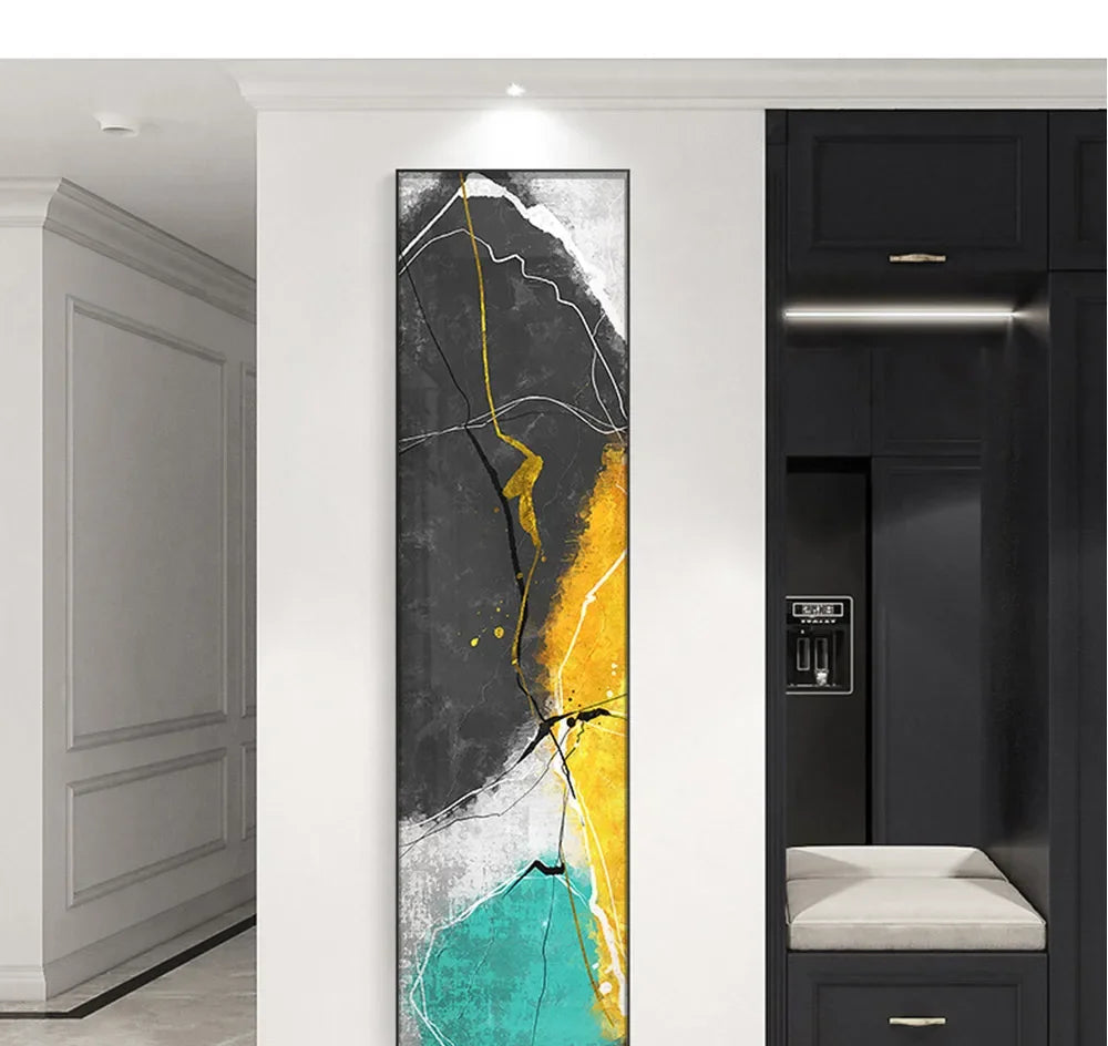 Nordic Abstract Geomorphic Color Block Wall Art Fine Art Canvas Prints Vertical Format Pictures For Living Bedroom Entrance Hallway Wall Decor