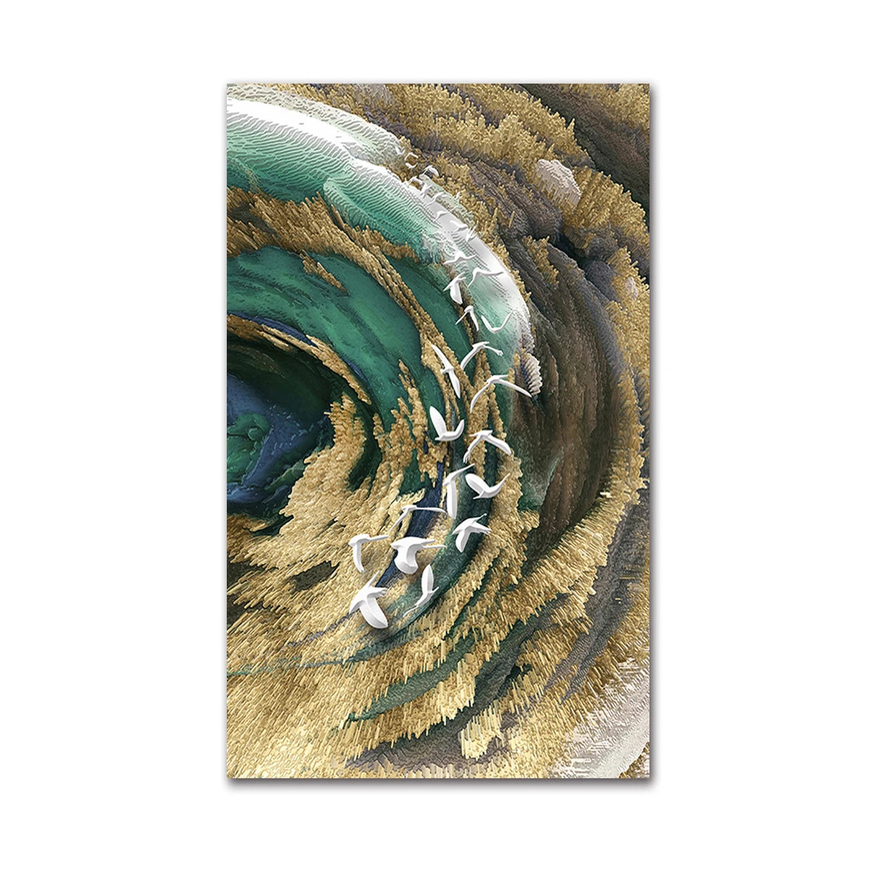 Abstract Aurora Aquatic Marine Wall Art Fine Art Canvas Prints Modern Contemporary Pictures For Office Interior Wall Art Luxury Living Room Home Decor