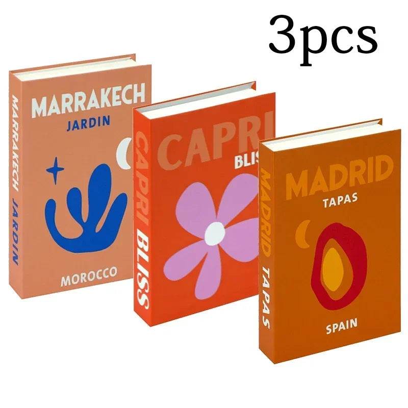 Set of 3Pcs Designer Fashion Faux Books – Decorative Designer Book Props for Coffee Table, Living Room, Hotel Room, Club &amp; Villa Decor