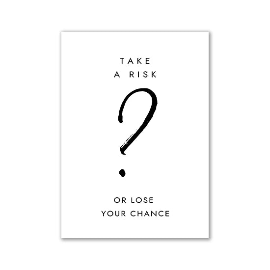 * Featured Sale * Inspirational Quotes Wall Art Fine Art Canvas Prints Black & White Motivational Posters For Bedroom Office Typographic Art Decor