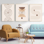 Minimalist Abstract Celestial Geometry Wall Art Fine Art Canvas Prints Sun Moon Posters Pictures For Living Room Bedroom Art Decor