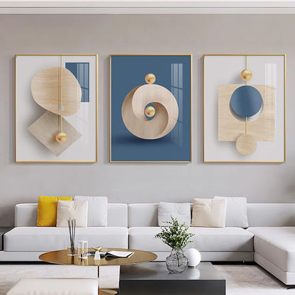 Modern Aesthetics Abstract Geometry Wall Art Fine Art Canvas Prints Posters Pictures For Modern Apartment Living Room Light Luxury Home Decor