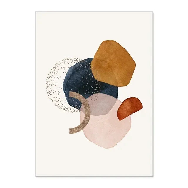 Nordic Abstract Biomorphic Geometric Wall Art Fine Art Canvas Prints Colorful Pictures For Living Room Bedroom Art For Modern Interior Decor