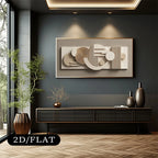 Extra Large Sizes Modern Aesthetics Geometric Abstract Wall Art Fine Art Canvas Print Centerpiece Artwork For Living Room Bedroom Wall Decor