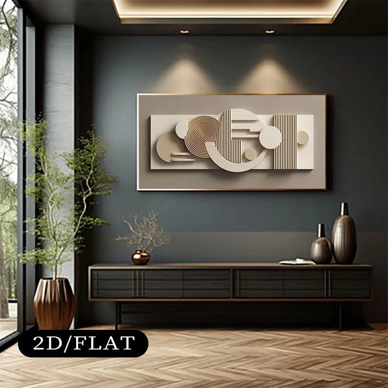 Extra Large Sizes Modern Aesthetics Geometric Abstract Wall Art Fine Art Canvas Print Centerpiece Artwork For Living Room Bedroom Wall Decor