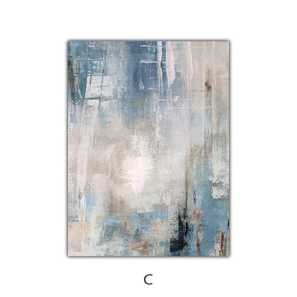 Shades Of Blue Gray Beige Abstract Wall Art Fine Art Canvas Prints Pictures For Living Room Contemporary Art For Modern Interiors