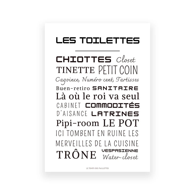 French Quotes Amusing Bathroom Rules WC Wall Art Fine Art Canvas Prints Typographic Quotations Black White Pictures Posters For Bathroom Toilet Room WC Wall Decor 2025