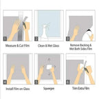 Nordic Deer Privacy Window Film For Bathroom Kitchen Foyer Office Removable Frosted Film For Glass Semi Transparent Peel and Stick Static Cling Technology