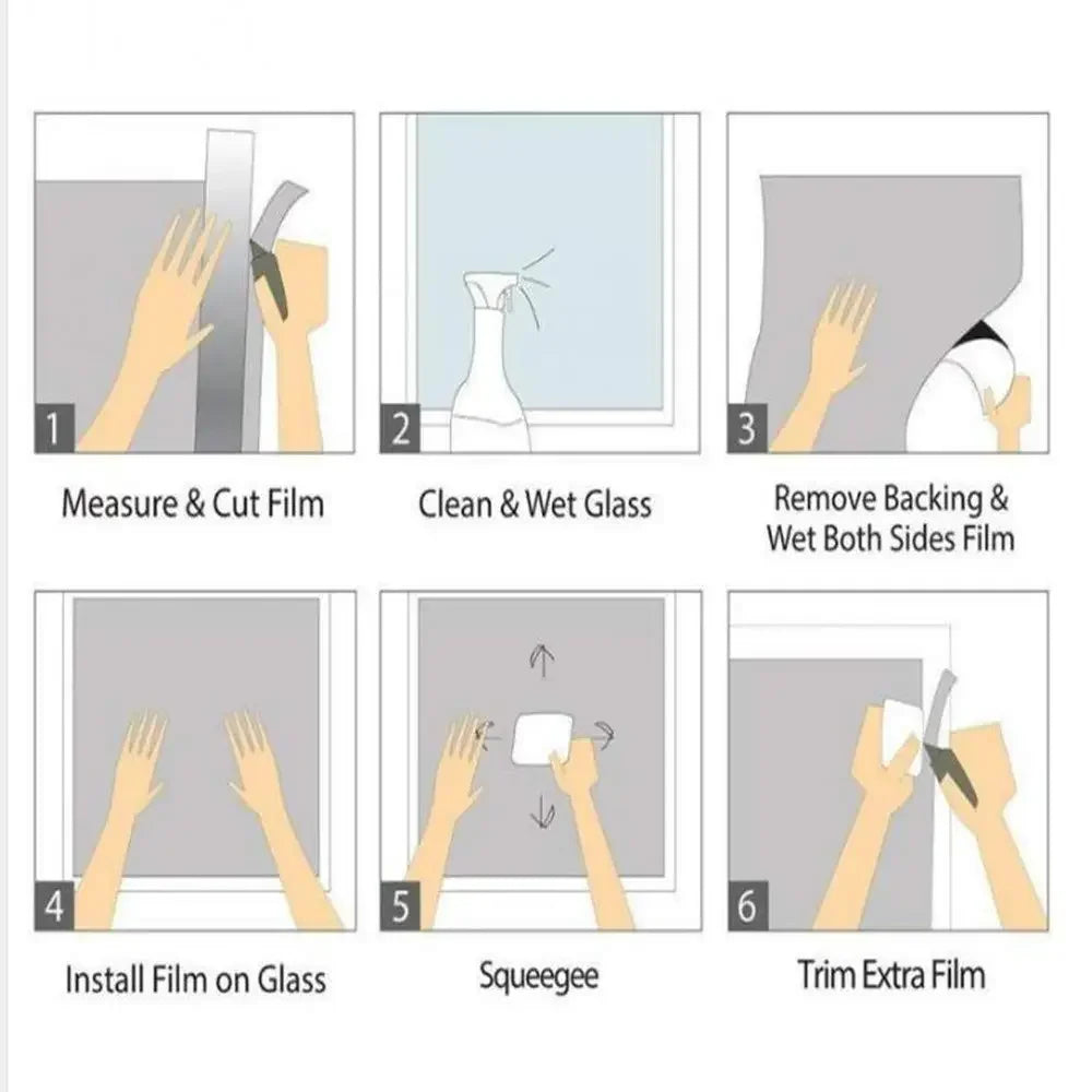 Nordic Deer Privacy Window Film For Bathroom Kitchen Foyer Office Removable Frosted Film For Glass Semi Transparent Peel and Stick Static Cling Technology