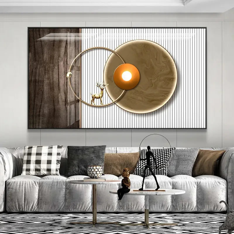 Modern Aesthetics Abstract Celestial Geometry Wall Art Fine Art Canvas Prints Pictures For Living Room Dining Room Art For Contemporary Interiors 2025