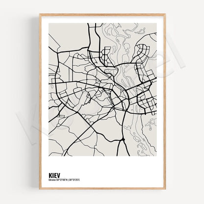 Minimalist City Map Posters - London, Berlin, Paris, Kiev, Barcelona, Milan, Amsterdam, Prague, Athens, Liverpool, Florence, Belfast, Venice. Wall Map Black White Fine Art Canvas Prints Stylish Minimalist Posters For Home/Office