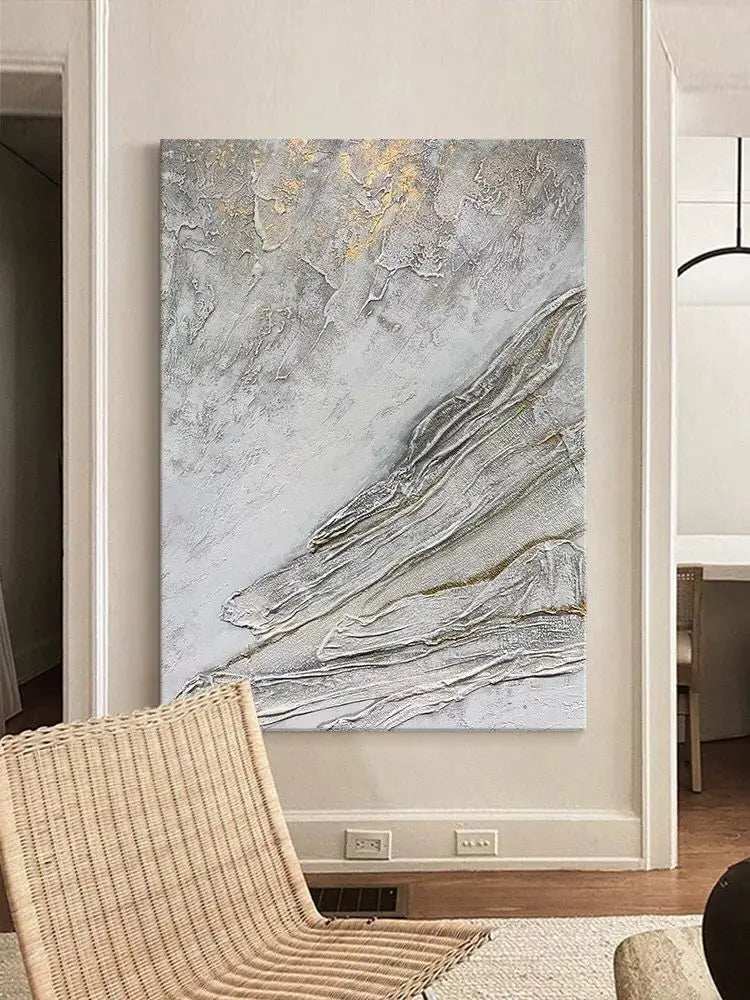 * Hand Painted * Large Format Golden Abstract Wall Art Painting Textured Brushed Strokes Acrylic Oil On Canvas Picture For Living Room Decor