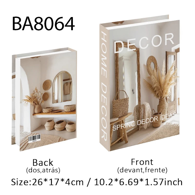 Trendy Chic Faux Books – Decorative Book Storage Boxes with Stylish Covers for Coffee Table Scandinavian Style Contemporary Home Décor