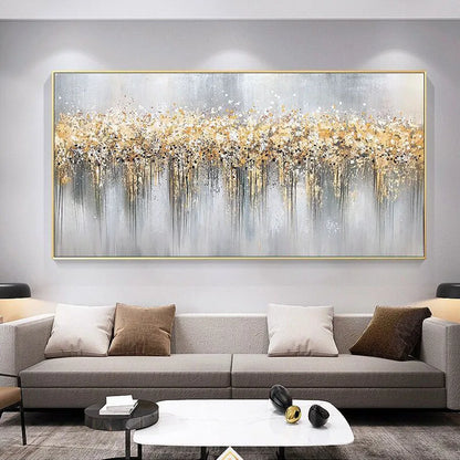 * Hand Painted * Modern Abstract Large Format Acrylic Oil Painting For Living Room Above Sofa Dining Room Art Decor - Unique Hand Painted Acrylic Oil Painting On Canvas