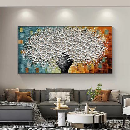 Modern Abstract Flower Tree Wall Art Fine Art Canvas Prints Large Sizes Pictures For Living Room Bedroom Home Office Art Decor