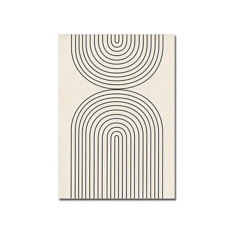 * Featured Sale * Modern Abstract Minimalist Wall Art Monochrome Geometric Line Art Fine Art Canvas Prints For Living Room Home Office Decor