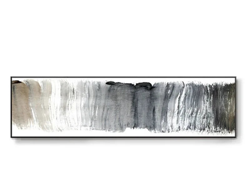 Minimalist Black White Color Block Abstract Wall Art Fine Art Canvas Prints Wide Format Pictures For Above The Sofa Modern Art For Above The Bed