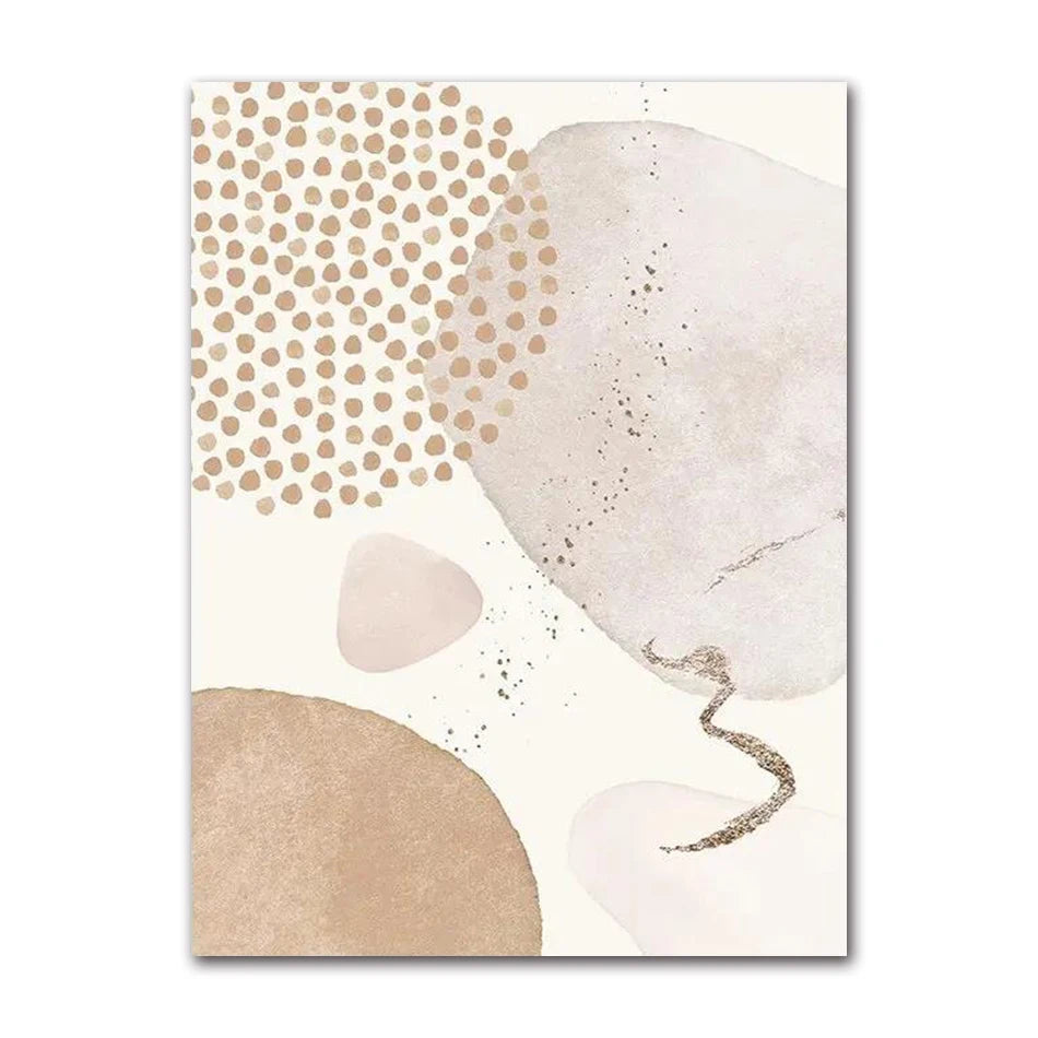 Neutral Colors Beige Biomorphic Abstract Wall Art Fine Art Canvas Prints Pictures For Living Room Dining Room Nordic Art For Bedroom 2025