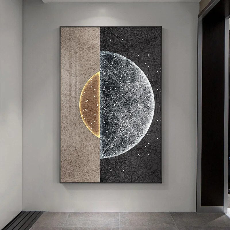 Moon Wall Art Prints, Moon and Sun Wall Art