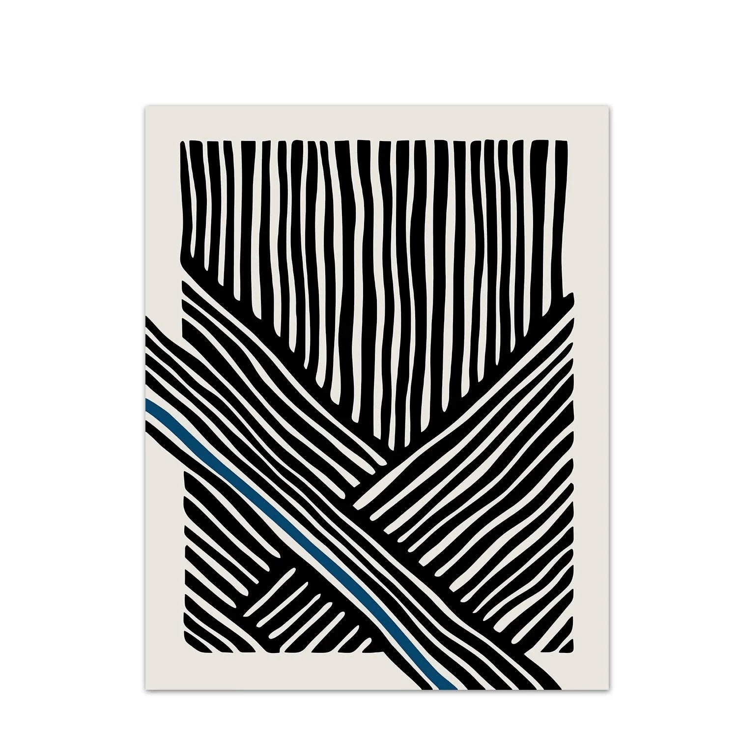 Blue Black Minimalist Geometric Line Art Wall Art Fine Art Canvas Prints Inspirational Quote Pictures For Living Room Bedroom Home Office Decor