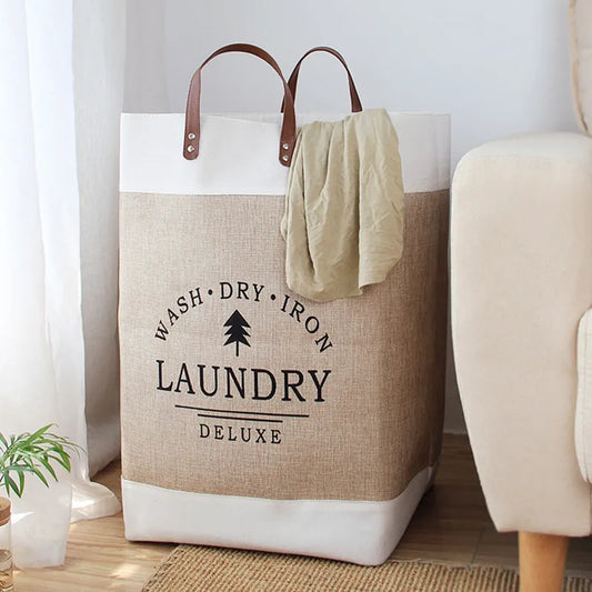 Chic Folding Laundry Basket Large Capacity Portable Household Storage Bag For Laundry & Linen