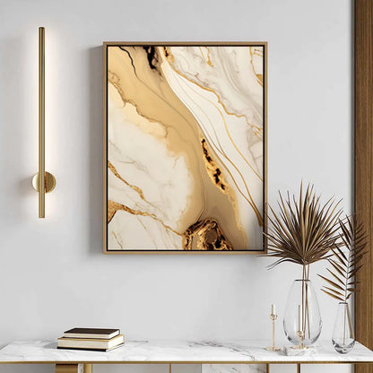 Modern Abstract Black Beige Golden Liquid Marble Print Wall Art Fine Art Canvas Prints Pictures For Living Room Bedroom Art Decor