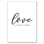 Life Is Beautiful Black & White Minimalist Floral Wall Art Fine Art Canvas Prints Modern Botanical Gallery Wall Art Inspirational Posters For Simple Living