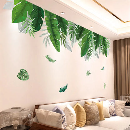 Colorful Floral Vinyl Wall Mural Wall Sticker For Living Room Bedroom Kid's Room Removable PVC Wall Decals For Creative DIY Home Decor 