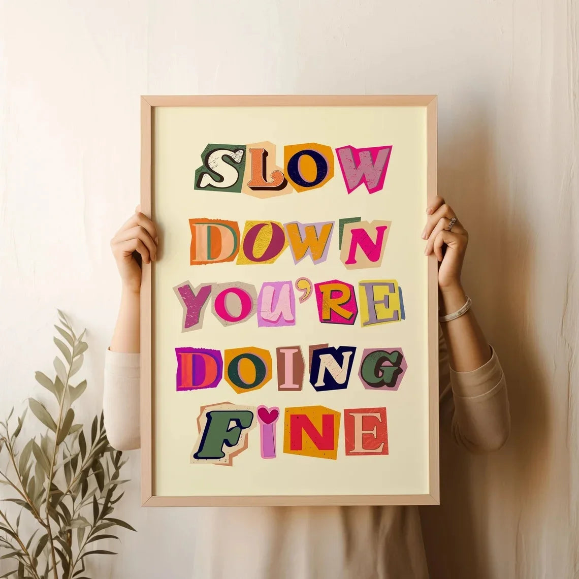 Quotes For Modern Living Wall Art Fine Art Canvas Prints Typographic Letters & Text Minimalist Artwork For Living Room Bedroom Dining Room Decor