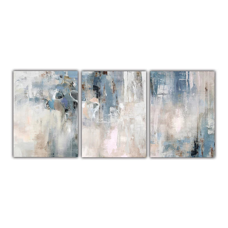 Shades Of Blue Gray Beige Abstract Wall Art Fine Art Canvas Prints Pictures For Living Room Contemporary Art For Modern Interiors