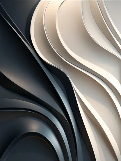 Modern Abstract Flowing Wavy Design Wall Art Fine Art Canvas Print Picture For Entryway Foyer Living Room Art Decor
